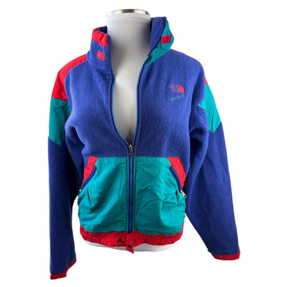 *Flawed Vtg 90's The North Face Extreme Z Fleece Color Block USA Made Size Large - Picture 4 of 16